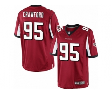Youth Nike Atlanta Falcons #95 Jack Crawford Limited Red Team Color NFL Jersey