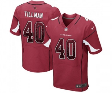 Men's Arizona Cardinals #40 Pat Tillman Elite Red Home Drift Fashion Football Jersey