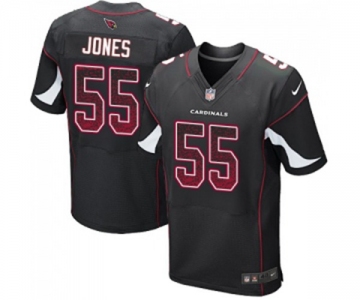 Men's Arizona Cardinals #55 Chandler Jones Elite Black Alternate Drift Fashion Football Jersey