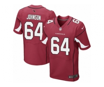 Men's Nike Arizona Cardinals #64 Dorian Johnson Elite Red Team Color NFL Jersey