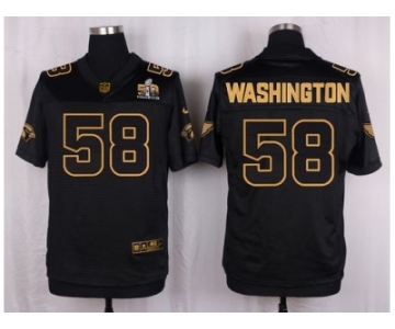Nike Arizona Cardinals #58 Daryl Washington Black Pro Line Gold Collection Jersey[Elite]