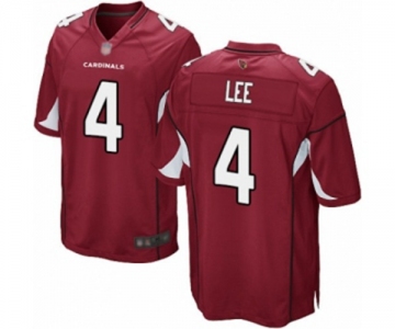 Men's Arizona Cardinals #4 Andy Lee Game Red Team Color Football Jersey