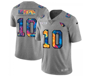Arizona Cardinals #10 DeAndre Hopkins Men's Nike Multi-Color 2020 NFL Crucial Catch NFL Jersey Greyheather