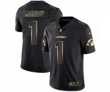 Men Arizona Cardinals #1 Kyler Murray Black Golden Edition 2019 Vapor Untouchable Limited Jersey