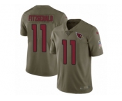 Men Nike Arizona Cardinals #11 Larry Fitzgerald Limited Olive 2017 Salute to Service NFL Jersey