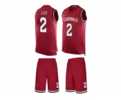 Men Nike Arizona Cardinals #2 Andy Lee Limited Red Tank Top Suit NFL Jersey