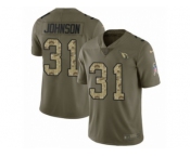Men Nike Arizona Cardinals #31 David Johnson Limited Olive Camo 2017 Salute to Service NFL Jersey