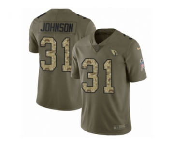 Men Nike Arizona Cardinals #31 David Johnson Limited Olive Camo 2017 Salute to Service NFL Jersey