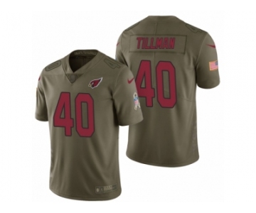 Men Nike Arizona Cardinals #40 Pat Tillman Olive 2017 Salute to Service Limited Jerseys