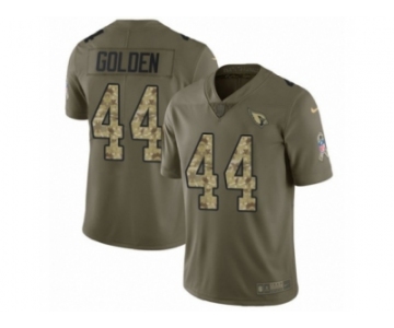 Men Nike Arizona Cardinals #44 Markus Golden Limited Olive Camo 2017 Salute to Service NFL Jersey