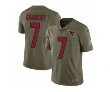 Men Nike Arizona Cardinals #7 Blaine Gabbert Limited Olive 2017 Salute to Service NFL Jersey