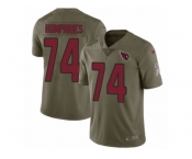 Men Nike Arizona Cardinals #74 D.J. Humphries Limited Olive 2017 Salute to Service NFL Jersey
