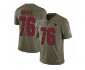 Men Nike Arizona Cardinals #76 Mike Iupati Limited Olive 2017 Salute to Service NFL Jersey