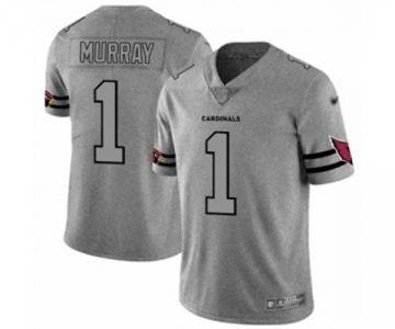 Men's Arizona Cardinals #1 Kyler Murray Limited Gray Team Logo Gridiron Football Jersey