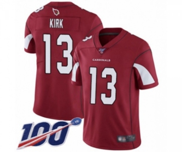 Men's Arizona Cardinals #13 Christian Kirk Red Team Color Vapor Untouchable Limited Player 100th Season Football Jersey