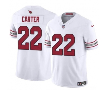 Men's Arizona Cardinals #22 Michael Carter White 2023 F.U.S.E. Vapor Untouchable Limited Football Stitched Jersey