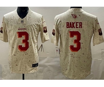 Men's Arizona Cardinals #3 Budda Baker Limited Cream Rivalries FUSE Vapor Jersey