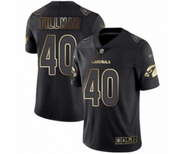 Men's Arizona Cardinals #40 Pat Tillman Limited Black Gold Vapor Untouchable Football Jersey