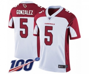 Men's Arizona Cardinals #5 Zane Gonzalez White Vapor Untouchable Limited Player 100th Season Football Jersey