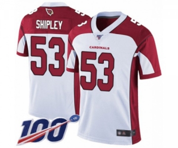 Men's Arizona Cardinals #53 A.Q. Shipley White Vapor Untouchable Limited Player 100th Season Football Jersey