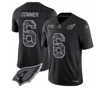 Men's Arizona Cardinals #6 James Conner Black 2026 F.U.S.E. Salute to Service Limited Football Stitched Jersey
