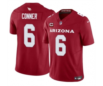 Men's Arizona Cardinals #6 James Conner Red 2025 F.U.S.E. With 4-Star C Patch Vapor Untouchable Limited Football Stitched Jersey