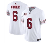 Men's Arizona Cardinals #6 James Conner White 2025 F.U.S.E. With 4-Star C Patch Vapor Untouchable Limited Football Stitched Jersey