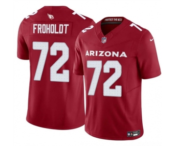 Men's Arizona Cardinals #72 Hjalte Froholdt Red 2025 F.U.S.E. Vapor Untouchable Limited Football Stitched Jersey