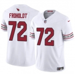 Men's Arizona Cardinals #72 Hjalte Froholdt White 2025 F.U.S.E. Vapor Untouchable Limited Football Stitched Jersey Men's Arizona Cardinals #72 Hjalte Froholdt White 2025 F.U.S.E. Vapor Untouchable Limited Football Stitched Jersey