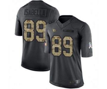 Men's Arizona Cardinals #89 Andy Isabella Limited Black 2016 Salute to Service Football Jersey