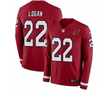 Men's Nike Arizona Cardinals #22 T. J. Logan Limited Red Therma Long Sleeve NFL Jersey