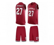 Men's Nike Arizona Cardinals #27 Tyvon Branch Limited Red Tank Top Suit NFL Jersey