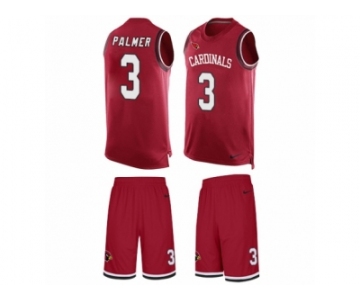 Men's Nike Arizona Cardinals #3 Carson Palmer Limited Red Tank Top Suit NFL Jersey