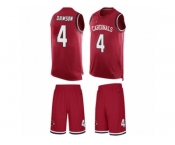 Men's Nike Arizona Cardinals #4 Phil Dawson Limited Red Tank Top Suit NFL Jersey
