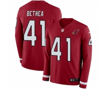 Men's Nike Arizona Cardinals #41 Antoine Bethea Limited Red Therma Long Sleeve NFL Jersey
