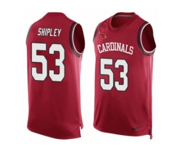 Men's Nike Arizona Cardinals #53 A.Q. Shipley Limited Red Player Name & Number Tank Top NFL Jersey
