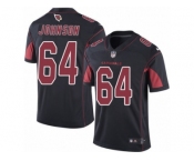 Men's Nike Arizona Cardinals #64 Dorian Johnson Limited Black Rush NFL Jersey