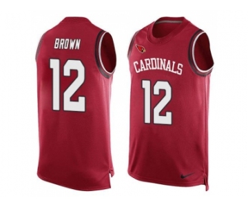 Nike Arizona Cardinals #12 John Brown Red Team Color Men's Stitched NFL Limited Tank Top Jersey