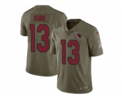 Nike Arizona Cardinals #13 Christian Kirk Olive Men Stitched NFL Limited 2017 Salute to Service Jersey