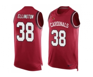 Nike Arizona Cardinals #38 Andre Ellington Red Team Color Men's Stitched NFL Limited Tank Top Jersey