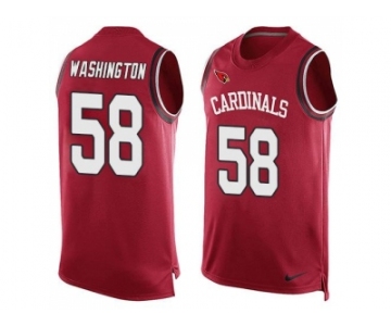 Nike Arizona Cardinals #58 Daryl Washington Red Team Color Men's Stitched NFL Limited Tank Top Jersey