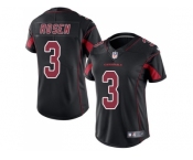Women Nike Arizona Cardinals #3 Josh Rosen Black Stitched NFL Limited Rush Jersey