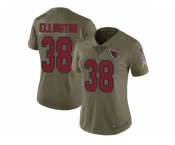 Women Nike Arizona Cardinals #38 Andre Ellington Olive Stitched NFL Limited 2017 Salute to Service Jersey