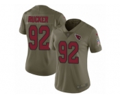 Women Nike Arizona Cardinals #92 Frostee Rucker Limited Olive 2017 Salute to Service NFL Jersey