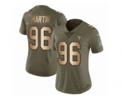 Women Nike Arizona Cardinals #96 Kareem Martin Limited Olive Gold 2017 Salute to Service NFL Jersey
