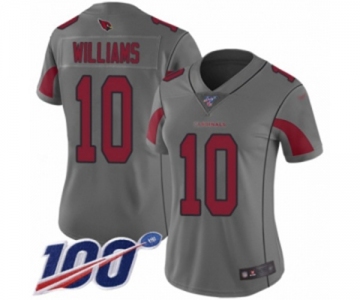 Women's Arizona Cardinals #10 Chad Williams Limited Silver Inverted Legend 100th Season Football Jersey