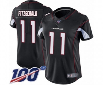 Women's Arizona Cardinals #11 Larry Fitzgerald Black Alternate Vapor Untouchable Limited Player 100th Season Football Jersey