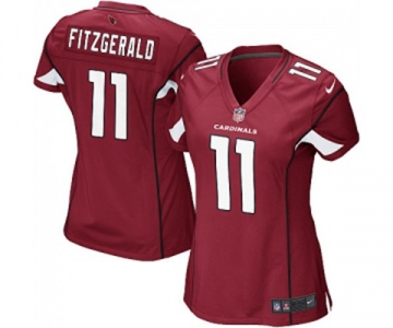 Women's Arizona Cardinals #11 Larry Fitzgerald Game Red Team Color Football Jersey