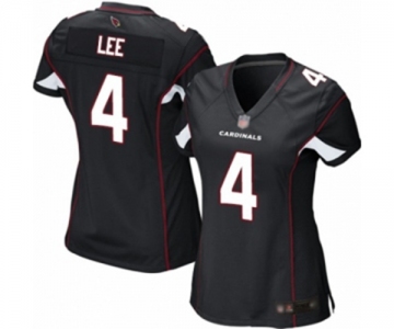 Women's Arizona Cardinals #4 Andy Lee Game Black Alternate Football Jersey