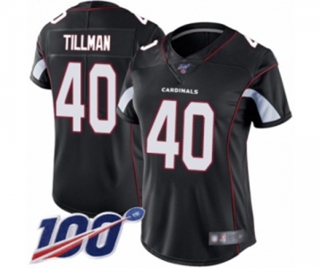 Women's Arizona Cardinals #40 Pat Tillman Black Alternate Vapor Untouchable Limited Player 100th Season Football Jersey
